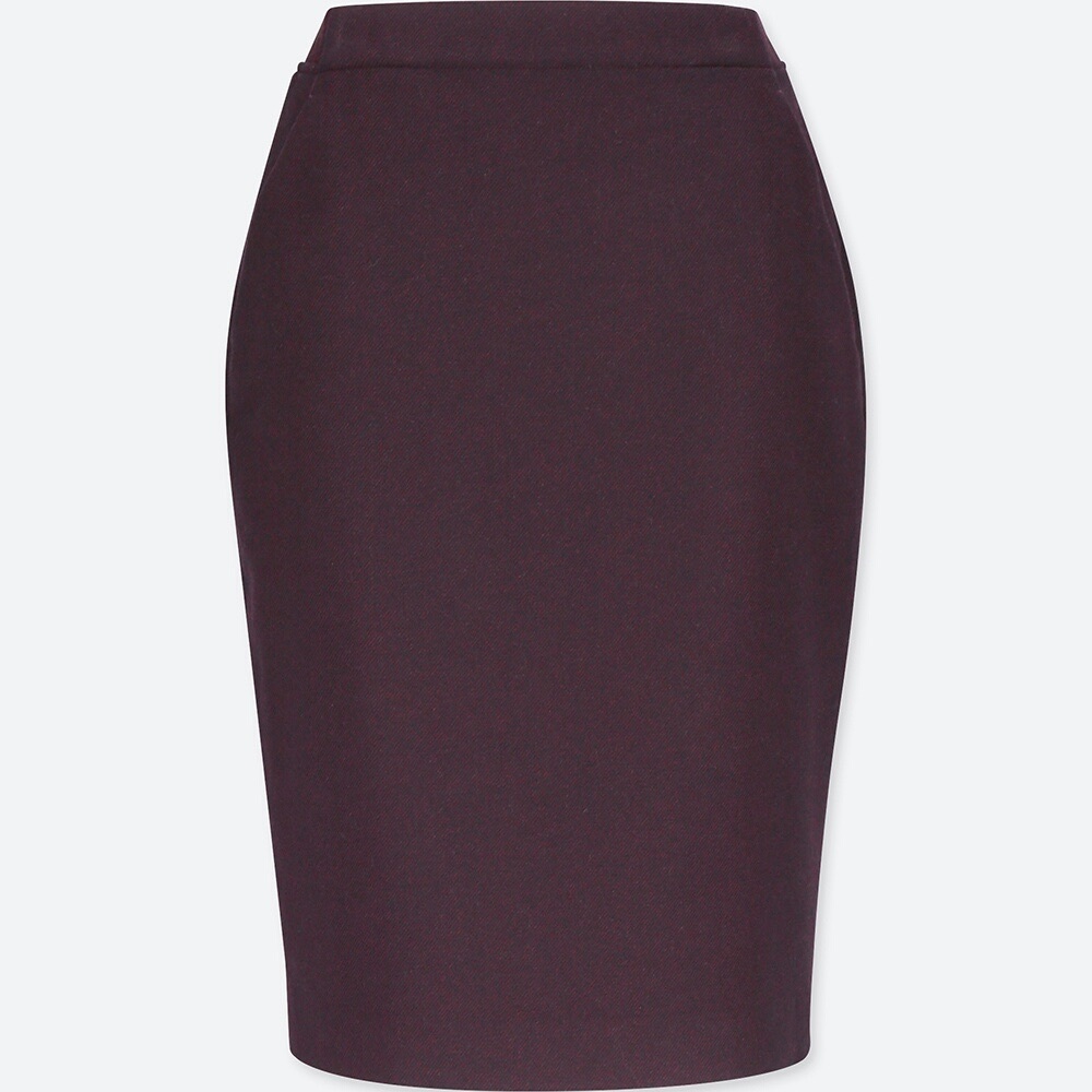 Uniqlo burgundy pencil skirt